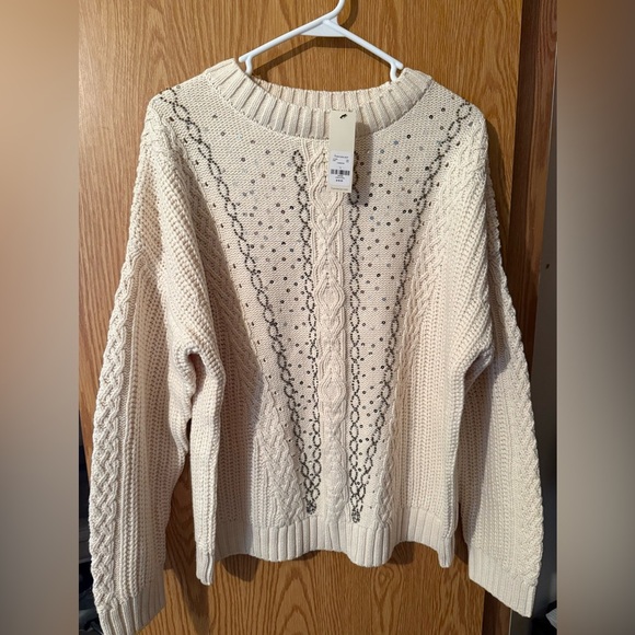 Francesca’s Sally Embellished Crewneck Pullover Sweater - Picture 3 of 7